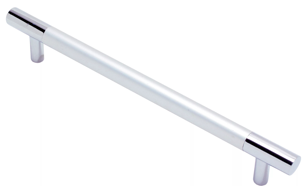 Ручка-рейлинг С-15, (128мм) цвет металлик+металлик