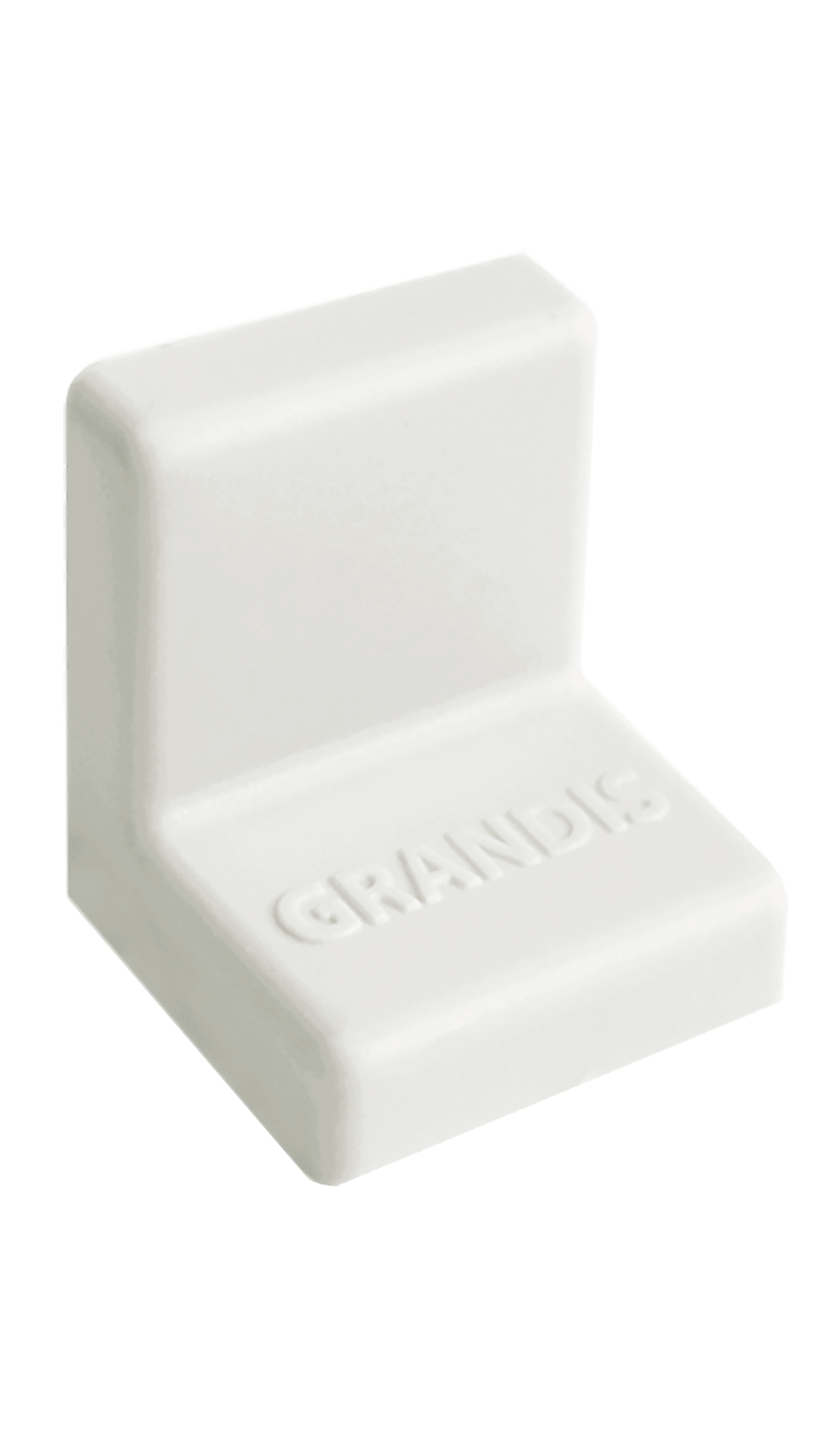 Уголок Grandis малый пластиковый белый 20х20