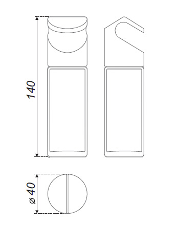 Емкость навесная для трубы d=16 мм (40*143)