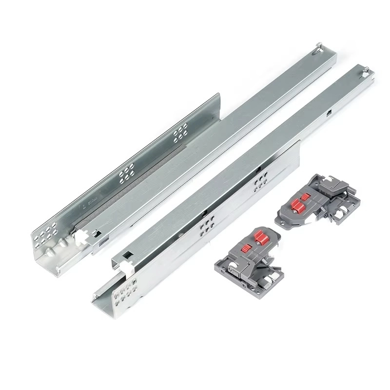 Направляющие скрытого монтажа с доводчиком, 450мм (с 3D клипсой)