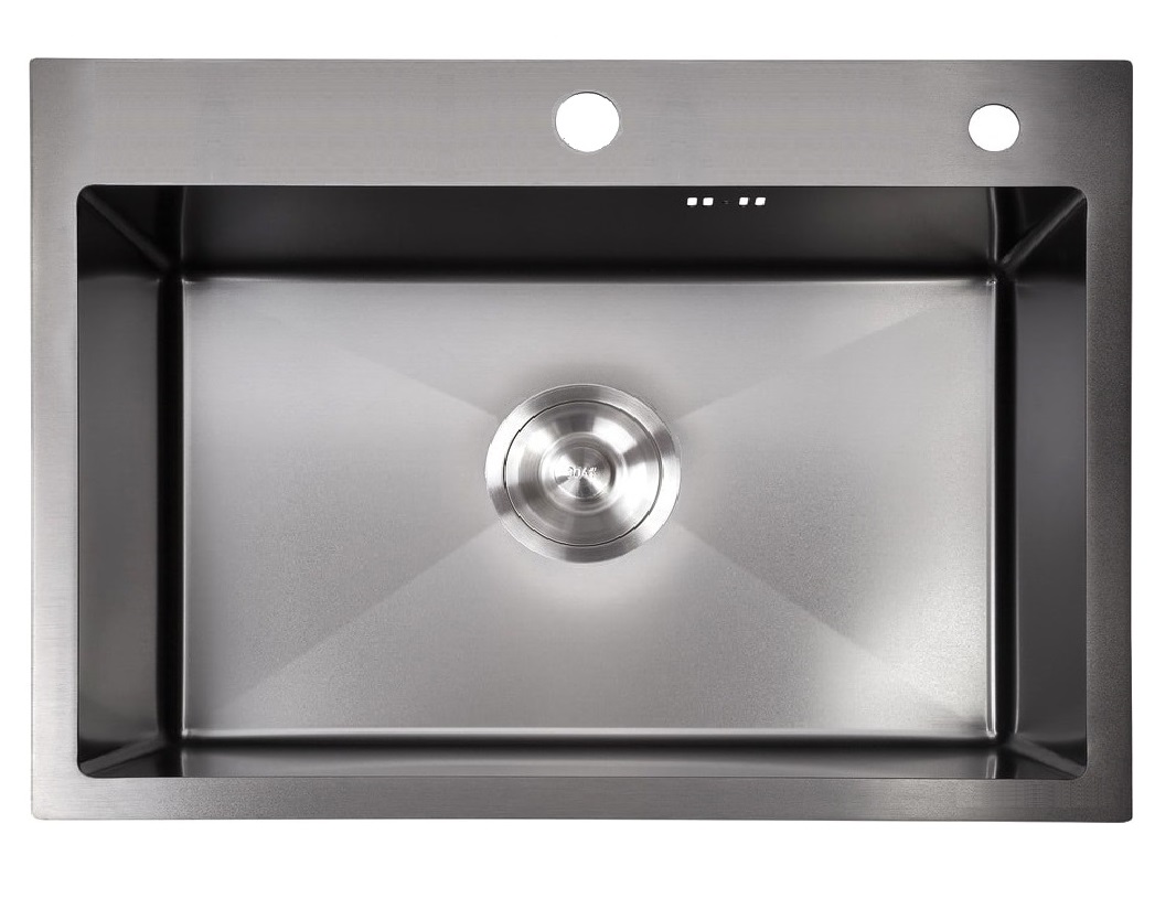 65*48 Металлическая мойка графит AMALET