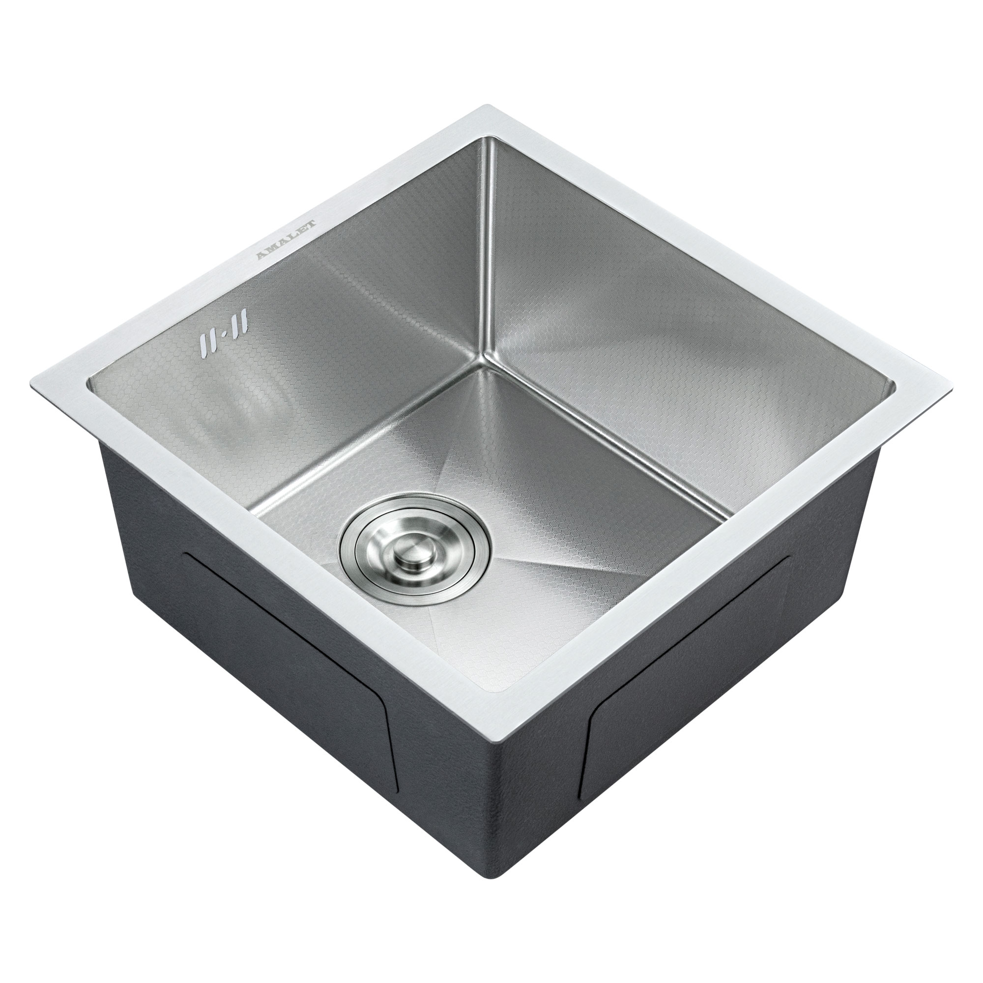 44*44 HONEY Метал.мойка подстольного монтажа AMALET САТИН