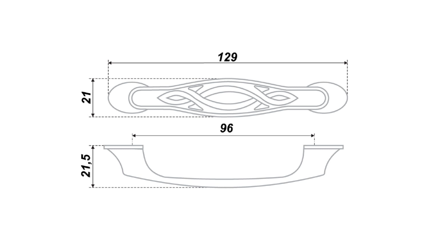 Мебельная ручка, 128 мм,