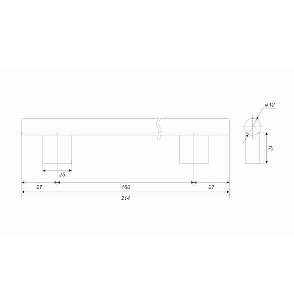 Ручка мебельная AL ROCK