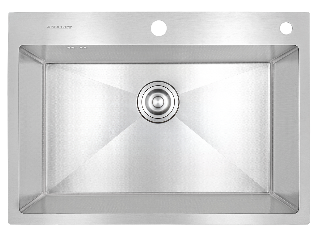 68*48 HONEY Металлическая мойка AMALET САТИН