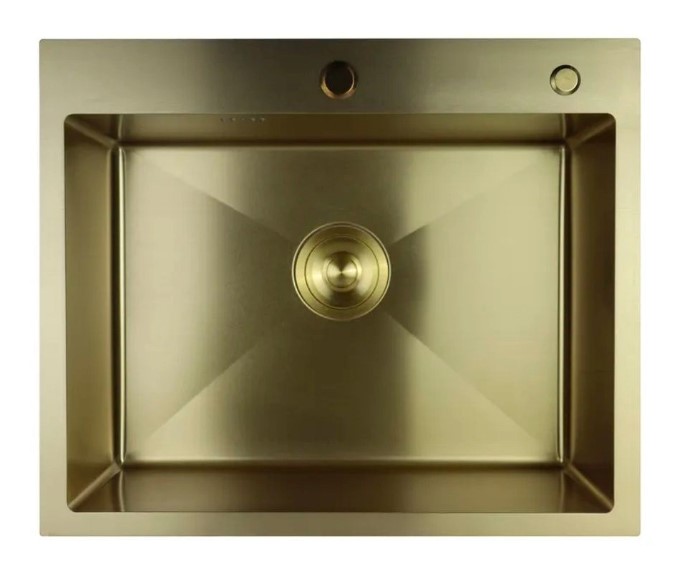 50х45 Металлическая мойка золото AMALET