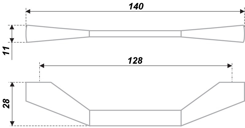Мебельная ручка, 128 мм,