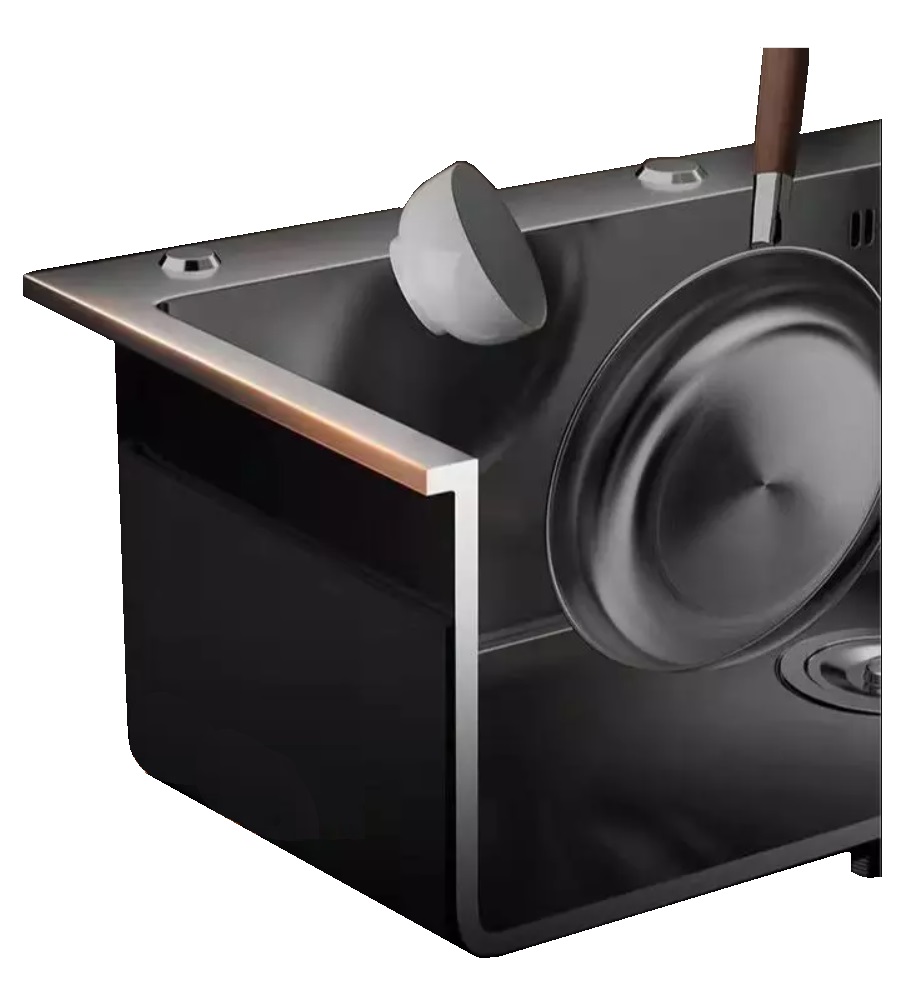 60*48 Металлическая мойка графит AMALET