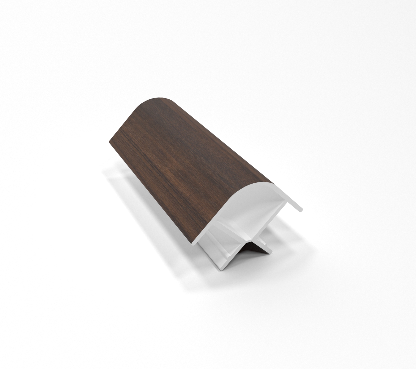 Угол соед для цоколя Пл.экс. 90* универс. h=100 мм. Орех тёмный