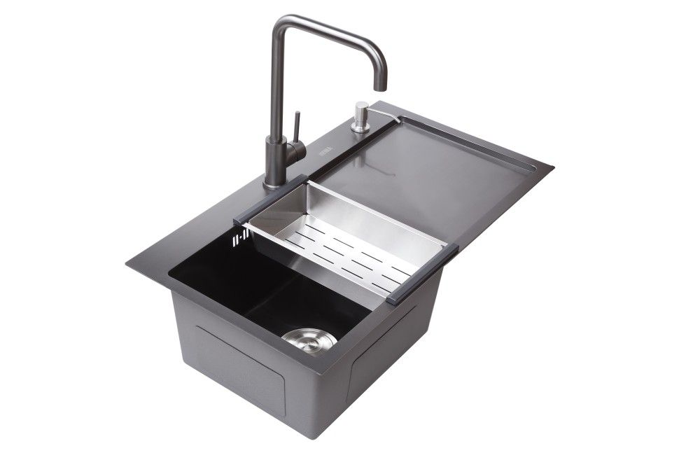 Мойка врезная AVINA НМ 7848 black L