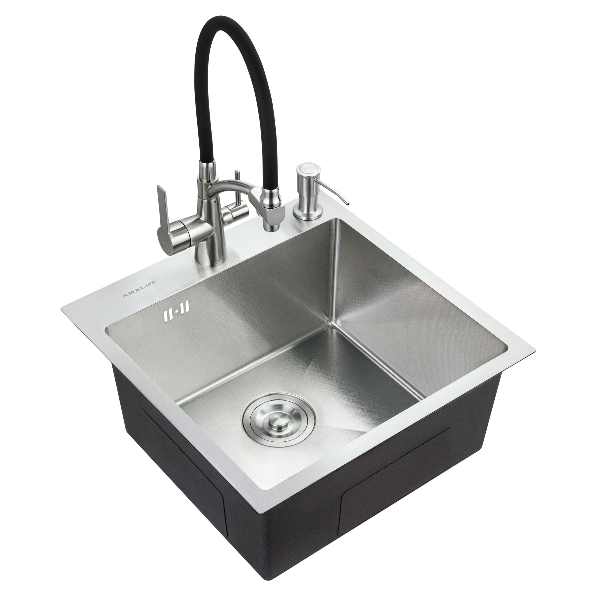 48*48 HONEY Металлическая мойка AMALET САТИН