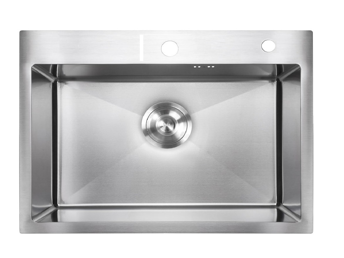 65*48 Металлическая мойка сатин AMALET