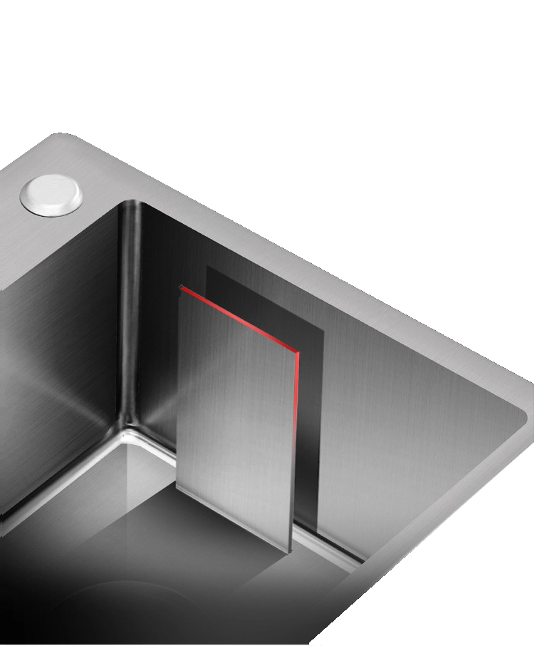 60*48 Металлическая мойка графит AMALET