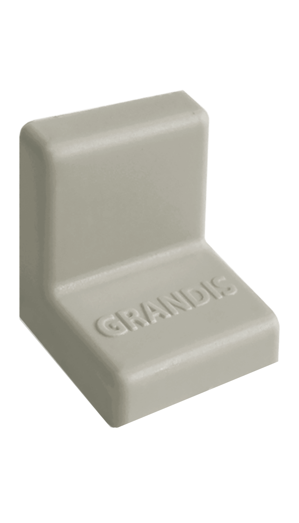 Уголок Grandis малый пластиковый серый 20х20